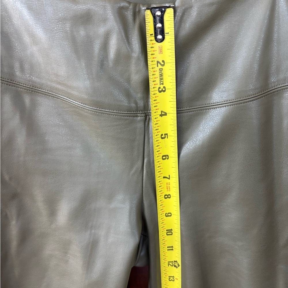 WHBM Olive Green Faux Leather - Runway Leggings Faux Leather Pants in Olive NWOT